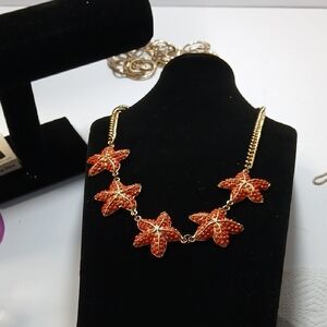 Gold Tone Starfish Necklace